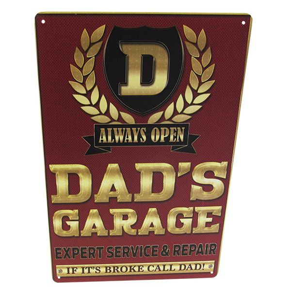 retro vintage style tin plaque - Dad's Garage  Award
