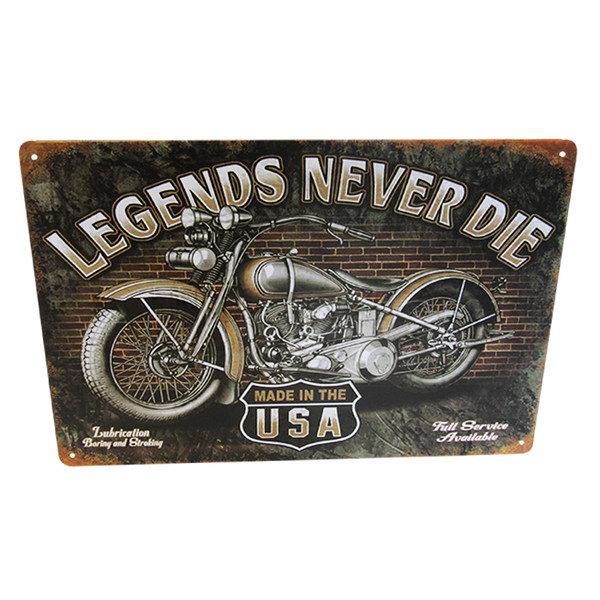 retro vintage style tin sign - Legends Never Die