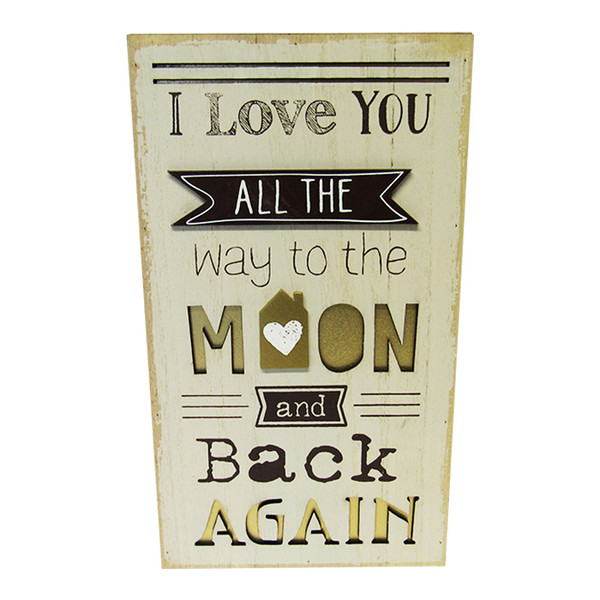 Love You to the Moon and back again - Gold Sign Collection