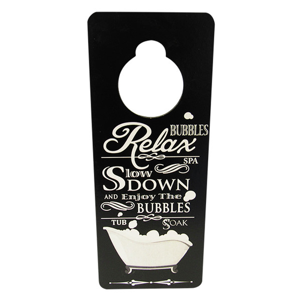 Door Hanger sign - relax and enjoy the bubbles