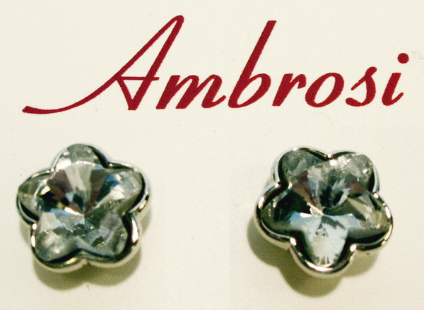 Flower shaped crystal stud earring (colours to choose from)