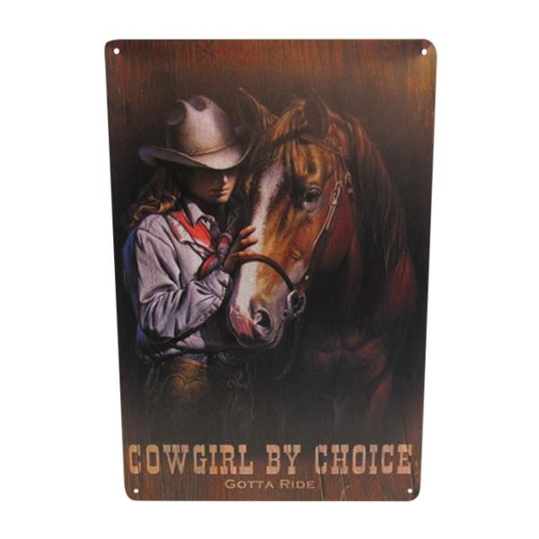 retro vintage style tin sign - Cowgirl by Choice