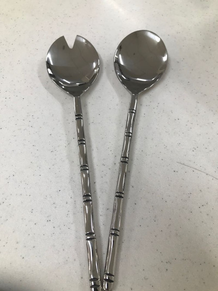 stainless steel salad servers - set of 2