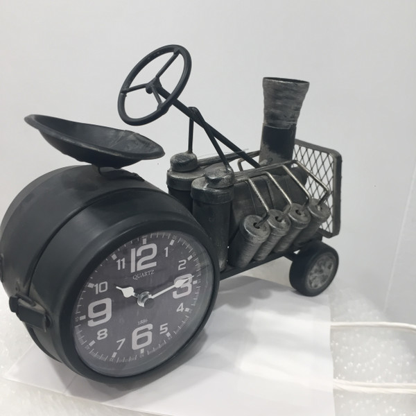 Retro Vintage style - steam engine tractor clock