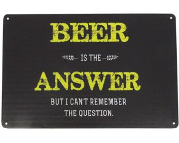 retro vintage style tin sign - Beer is the Answer