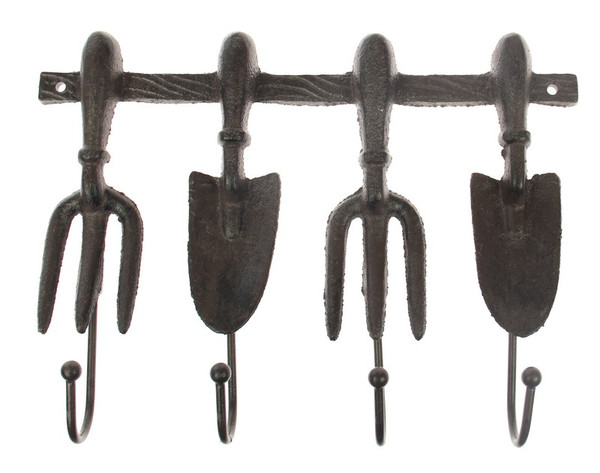 garden tools x 4 hooks