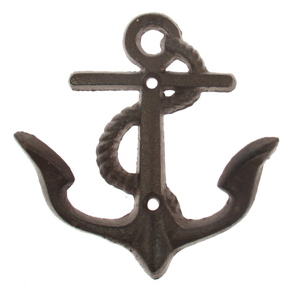 iron wall hanging anchor with 2 x hooks