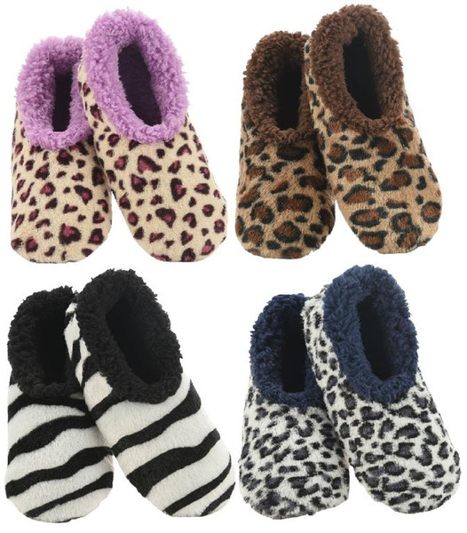 Wild Animal Print design womans Slumbies slippers (XL in 3 different patterns)