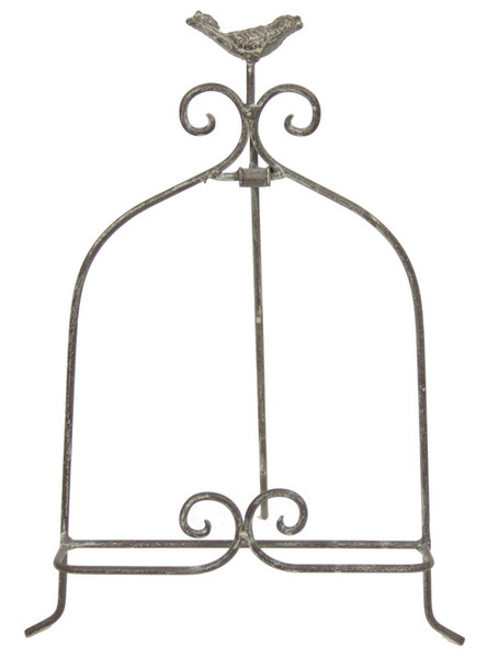 Little easel with bird on top (comes in grey or antique white)
