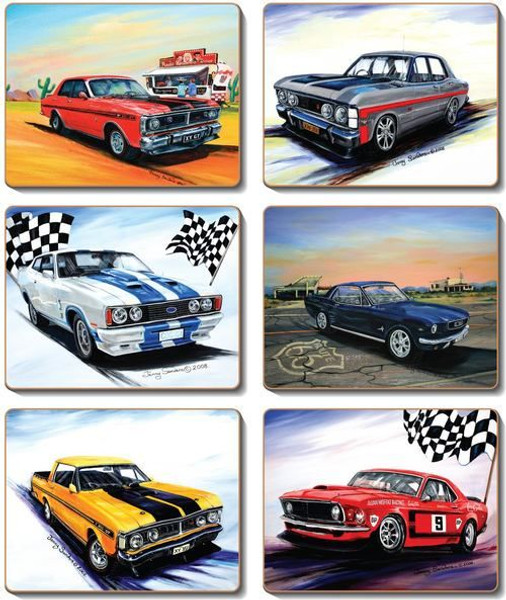 Coaster - 6 x Ford Muscle Cars