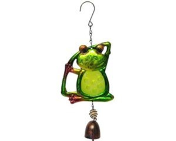 Yoga Frog wind chime with bell stretching