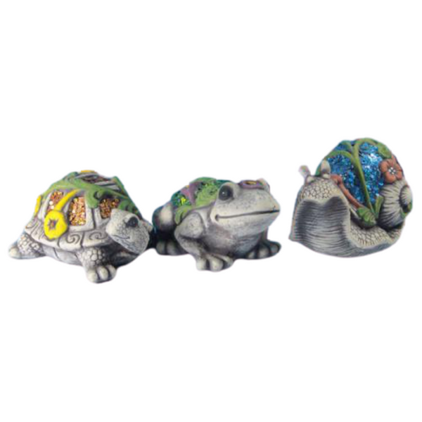 Painted and decorated cement garden animals - 3 designs - price per animal