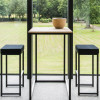 Cube Black High Bar Table