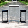 Cube Black High Bar Table