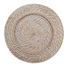 Rattan Charger Plate - White (Pack size 1)