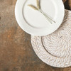 Rattan Charger Plate - White (Pack size 1)
