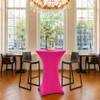 Spandex Pink Pod Table Cover