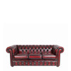 Chesterfield 3 Seater Sofa Oxblood Leather
