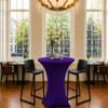 Spandex Dark Purple Pod Table Cover