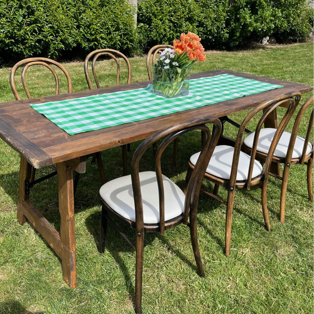 Caterhire Kitchen Dining Rustic Oak Table Event Hire Dublin