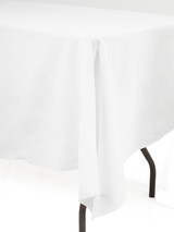 Linen Tablecloth White Ivy Leaf 70in x 70in