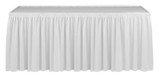 Linen Table Skirting White 9ft