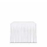 Linen Table Skirting White 9ft