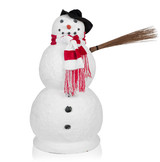 Large Snowman with Hat, Twig and Scarf