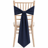 Cotton Chair Tie (Wide) - Navy