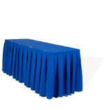Linen Table Skirting Blue 21ft
