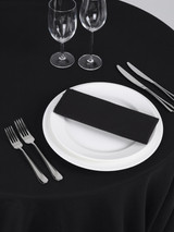 Linen Tablecloth Black 72in x 144in