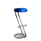 Zeus Bar Stool with Royal Blue Pad Cover