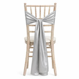 Satin Chair Tie / Table Runner Silver