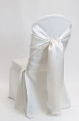 Satin Chair Tie / Table Runner Ivory