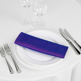 Silk Taffeta Napkin Purple 20in x 20in