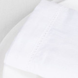 Hemstitched Linen Napkin White 20in x 20in