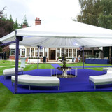 Java Ottoman White Leather