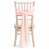 Silk Taffeta Chair Tie / Table Runner Pale Pink