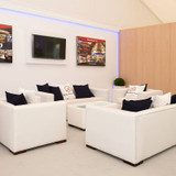 Sorrento Coffee Table White Leather