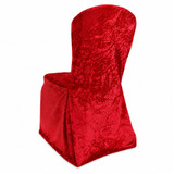 Velvet Chair Cover Red Crush