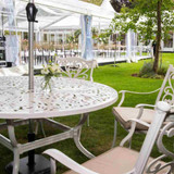 Oxford Silk White 4 Seater Set