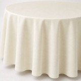 Linen Tablecloth Butter Ivory Round 132in