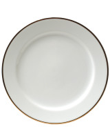 Gold Rim Dinner Plate 12in