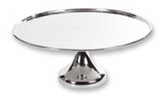 Silver Footed Round Cake Stand 16in