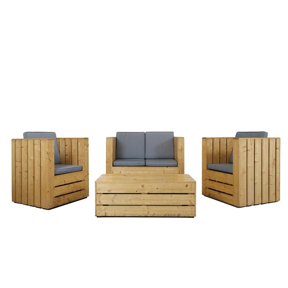 Pallet Outdoor 4 Seater Set
