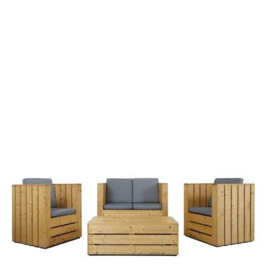 Pallet Outdoor 4 Seater Set
