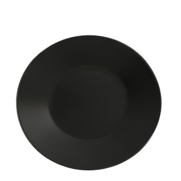 Black Round Plate 23cm (Pack Size 10)