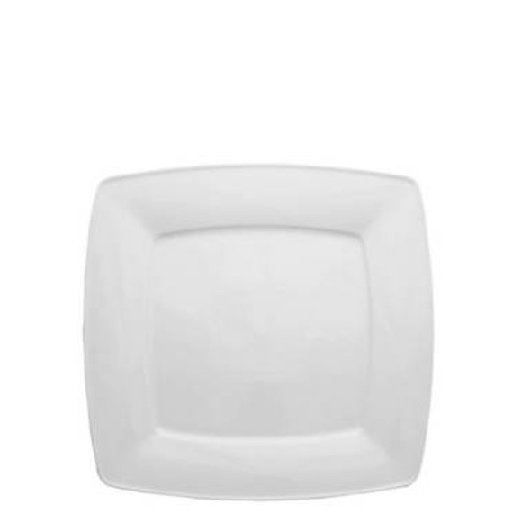White Square Side Plate 17cm (Pack size 10) - Flat