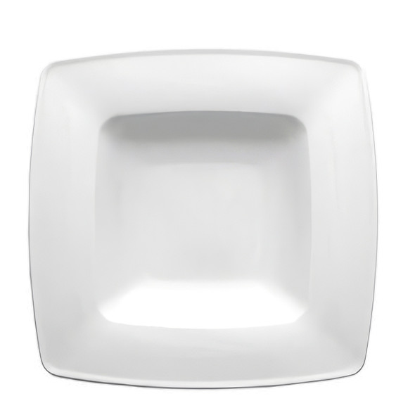White Square Dinner Plate 28cm (Pack size 10) - Deep