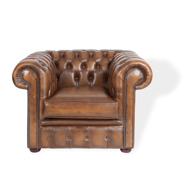 Chesterfield Armchair - Antique Brown